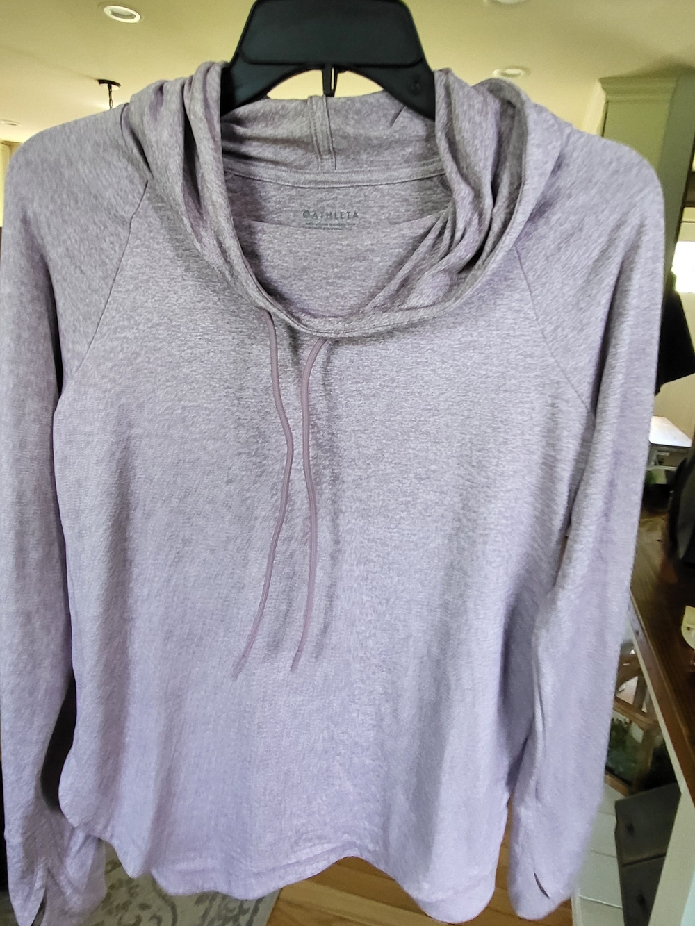 Athleta Lavender Cowl Neck Pullover